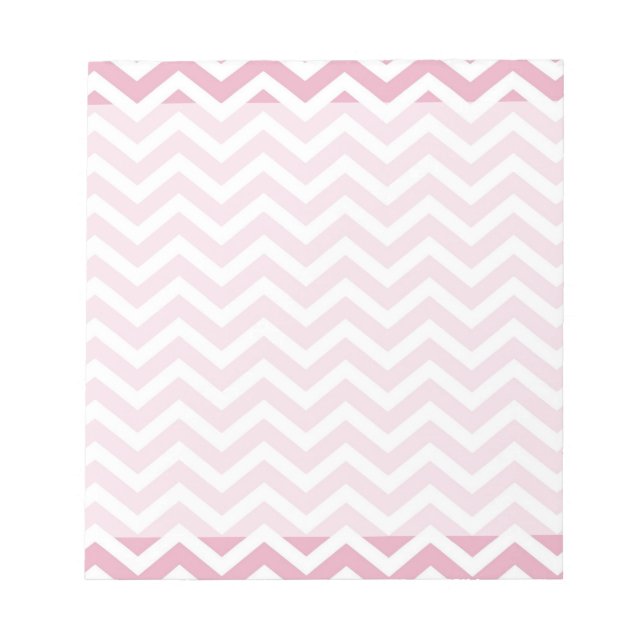 Pink and white chevron notepad (Front)