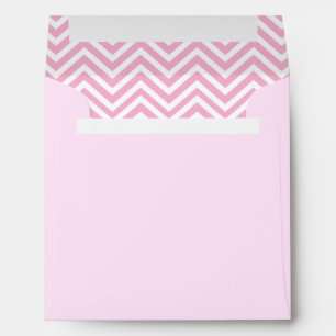 Pink And White Chevron Pattern Envelopes