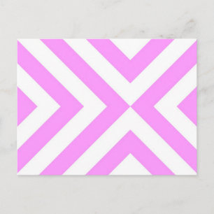 Pink and White Chevrons Postcard