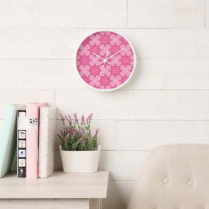 Pink And White Clock