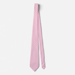 Pink and White Damask Tie
