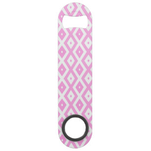 Pink and white diamond pattern