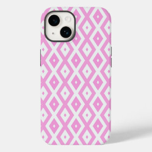 Pink and white diamond pattern  Case-Mate iPhone 14 case