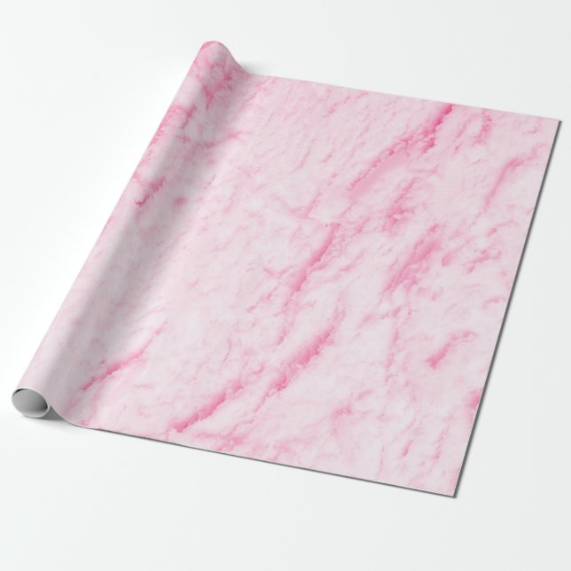 PINK AND WHITE DIGITAL WALLPAPER WRAPPING PAPER (Unrolled)