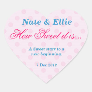 Pink and White Dotty How sweet it is Sticker