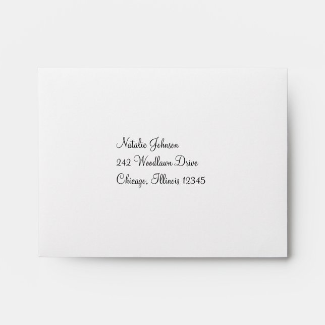 Pink and White Envelope for RSVP Card (Front)