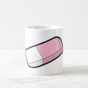 Pink And White Eraser Coffee Mug
