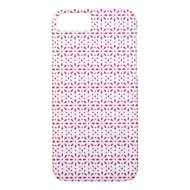 Pink and White eyelet pattern Case-Mate iPhone Case (Back)