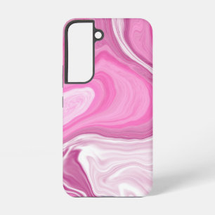 Pink and White Faux Marble   Samsung Galaxy Case