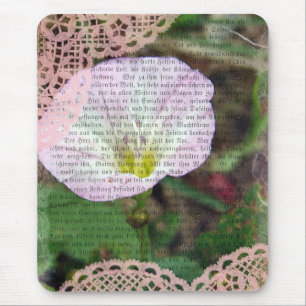 Pink and White Field BindWeed Mouse Mat