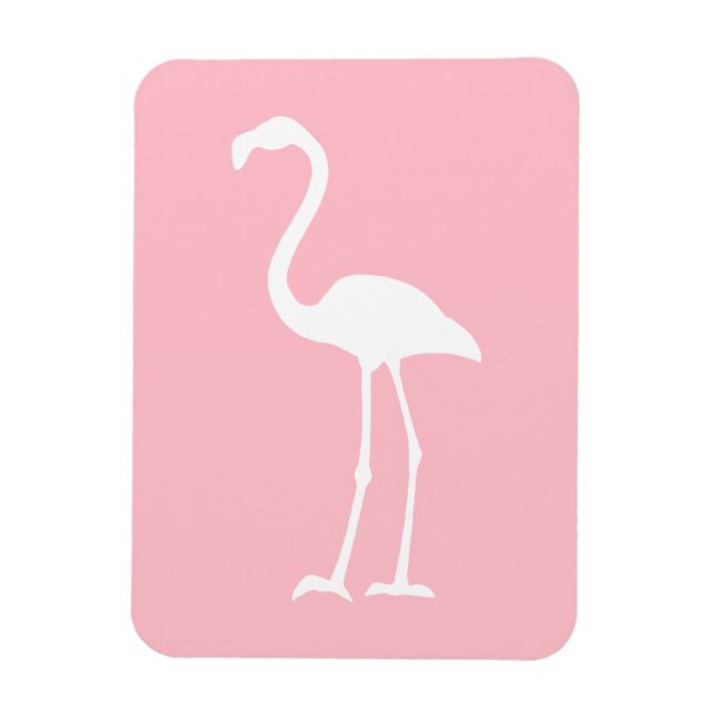 Pink and White Flamingo Magnet (Vertical)