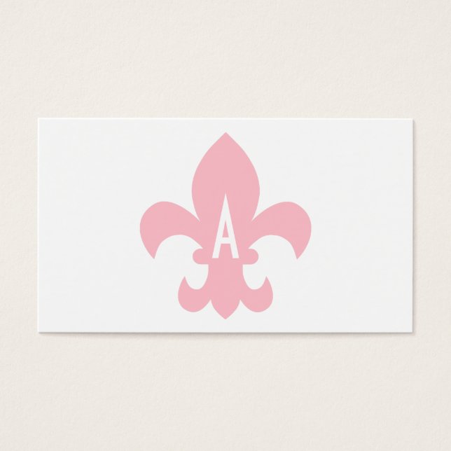 Pink and White Fleur de Lis Monogram (Front)
