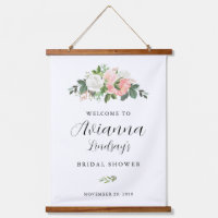 Pink and White Floral Bridal Shower Welcome