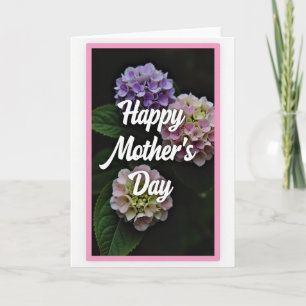 Pink And White Floral Card