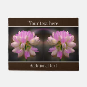 Pink And White Flower Close Up Personalised Doormat