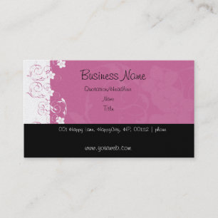Pink and White Flowers Business Card