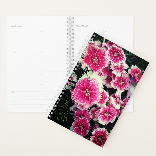 Pink and white flowers planner (Display)