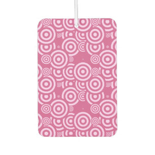 pink and white geometric car air freshener