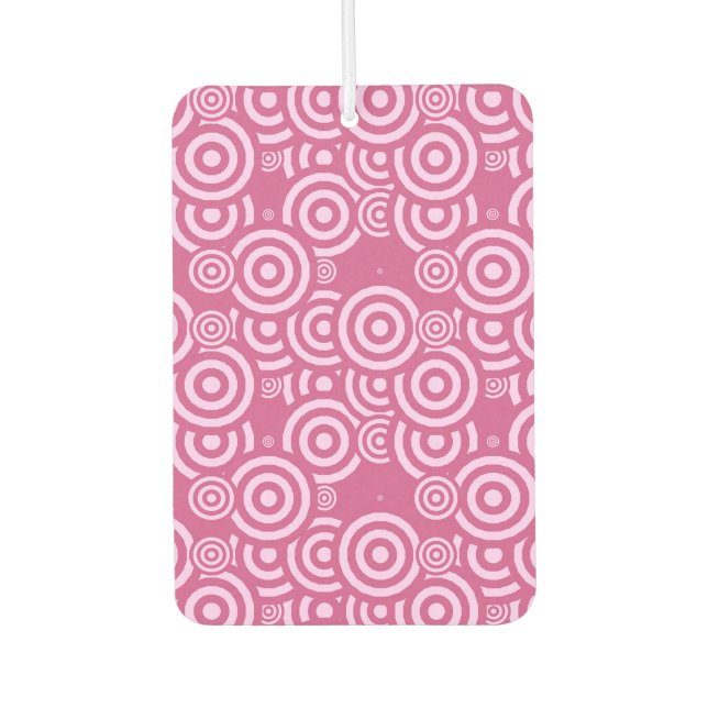 pink and white geometric car air freshener (Front)