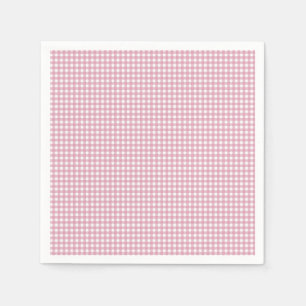 Pink and White Gingham Napkin