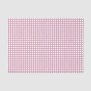 Pink and White Gingham Tissue Paper