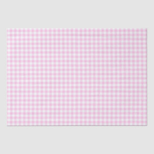 Pink and White Gingham Tissue Paper