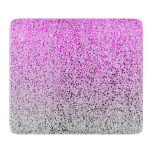 Pink and White Glitter Sparkle Shiny Shimmer Cutting Board