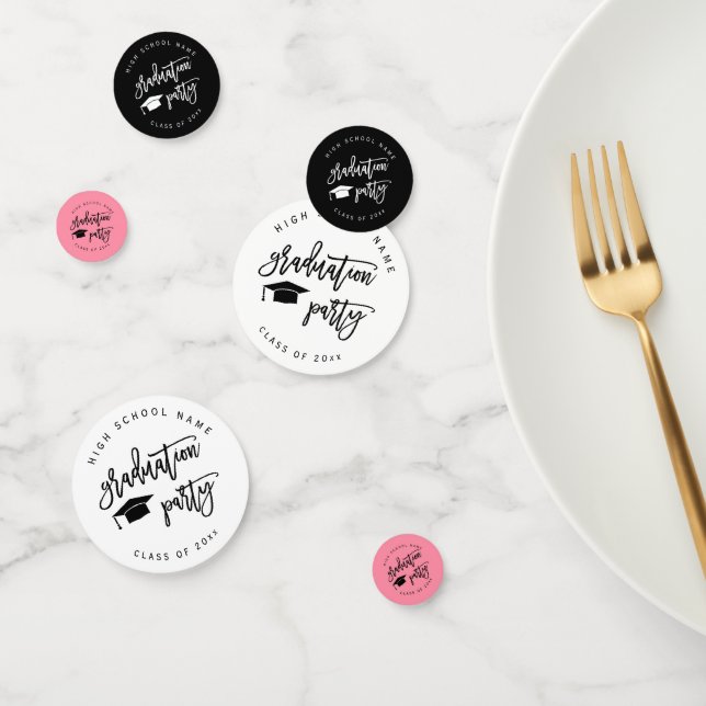 Pink And White Graduation Party Class of Cocktail Confetti (Group)