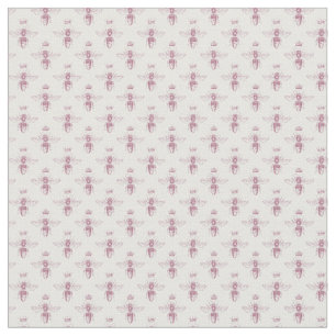 Pink and White Graphic Designs Fabric