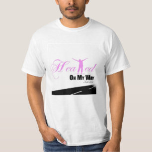Pink and White Healed on my Way T-Shirt