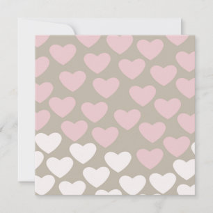 Pink and White Hearts Birthday Invitation