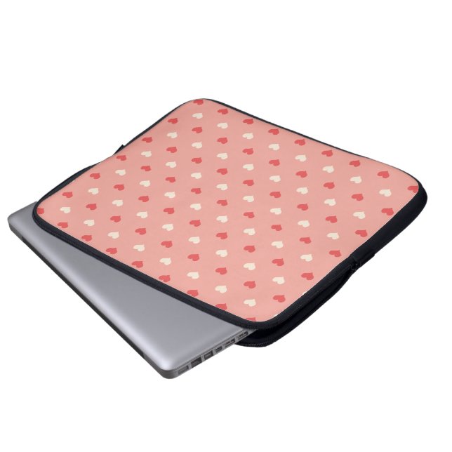 Pink and White Hearts Electronics Sleeves (Front Bottom)