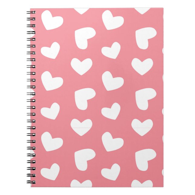 Pink and White Hearts Notebook (Front)