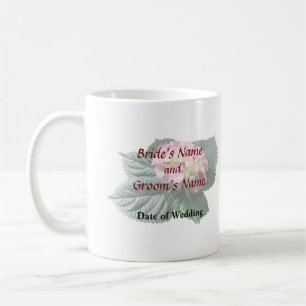 Pink and White Hydrangea Wedding Products Coffee Mug
