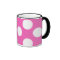 Pink and White Large Polka Dot Mug