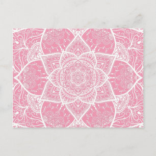 Pink and White Mandala - Loergann in Jasmine Postcard