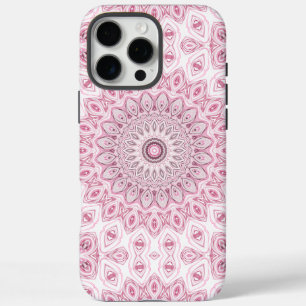 Pink and White Mandala Pattern Design iPhone 16 Pro Max Case