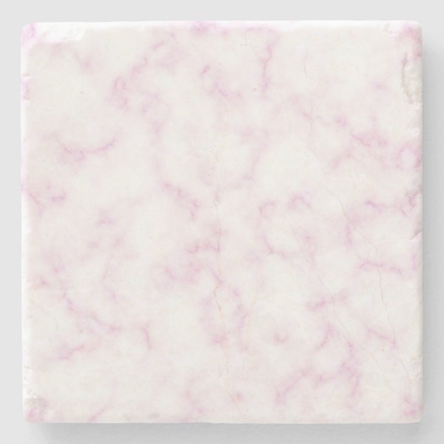 Pink and White Marble Stone Coaster (Front)