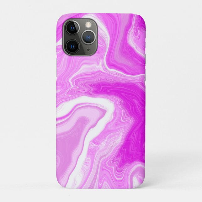 Pink and White Marble Swirls   Case-Mate iPhone Case (Back)