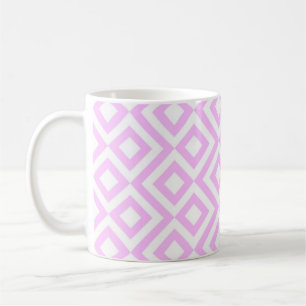 Pink and White Meander Coffee Mug