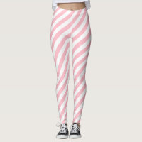 Pink and White Medium Size Diagonal Stripes
