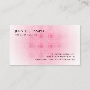 Pink And White Modern Trendy Simple Template Business Card