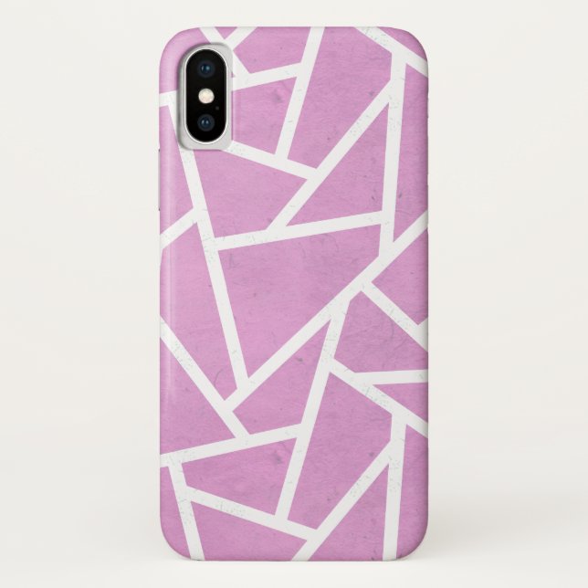 Pink and white mosaic pattern Case-Mate iPhone case (Back)