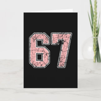 Pink And White Number 67 Jersey Player Uniform #67 Card
