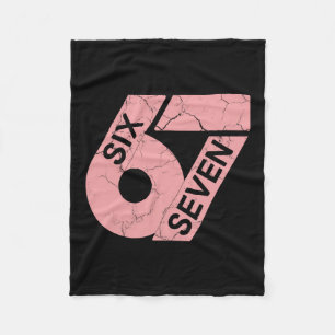 Pink And White Number 67 Jersey Player Uniform #67 Fleece Blanket
