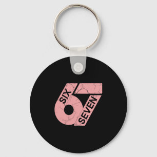 Pink And White Number 67 Jersey Player Uniform #67 Key Ring