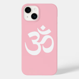 Pink and White Om Symbol Case-Mate iPhone 14 Case