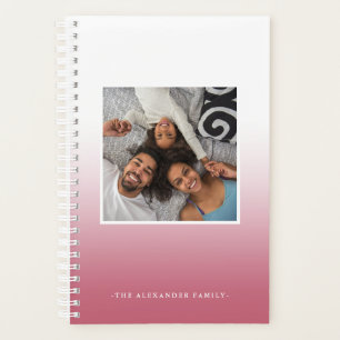 Pink and White Ombre Two Photo Planner