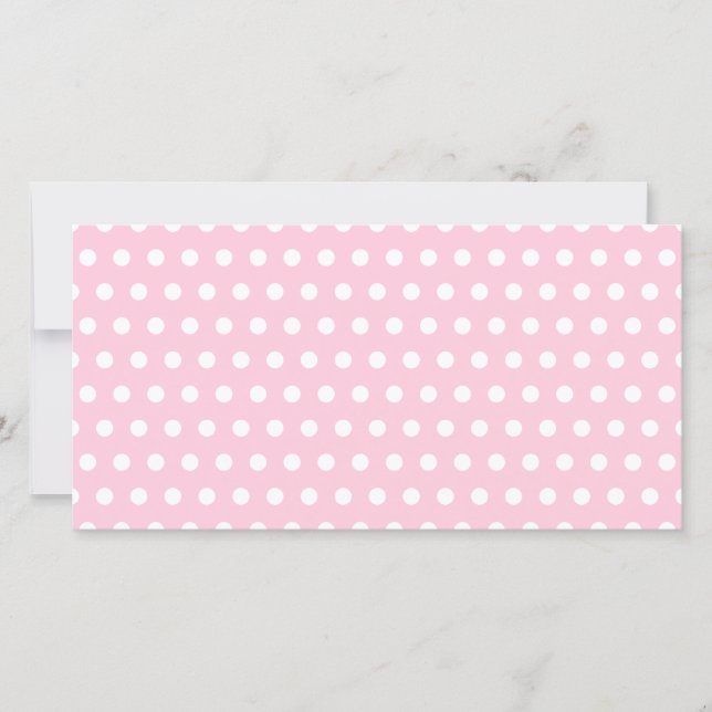 Pink and White Polka Dot Pattern. Spotty. (Front)