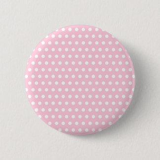 Pink and White Polka Dot Pattern. Spotty. 6 Cm Round Badge